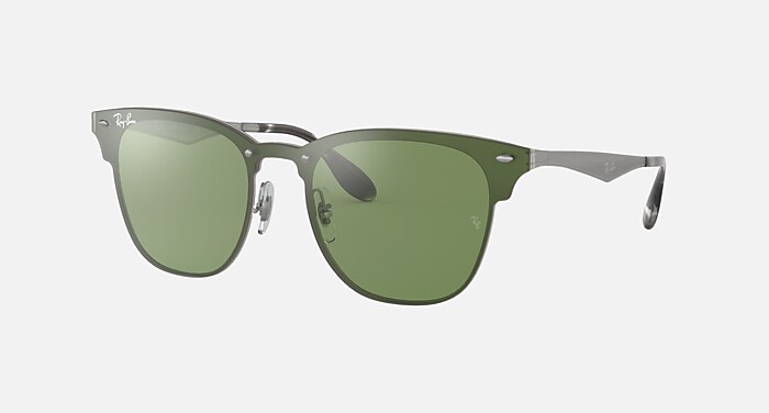 BLAZE CLUBMASTER Sunglasses in Silver and Dark Green/Silver (47-27