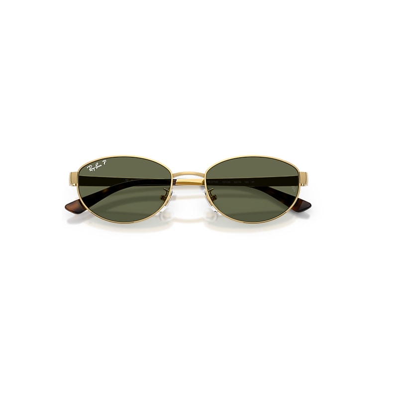 RB3774D Polarized Sunglasses in Arista Gold and Dark Green