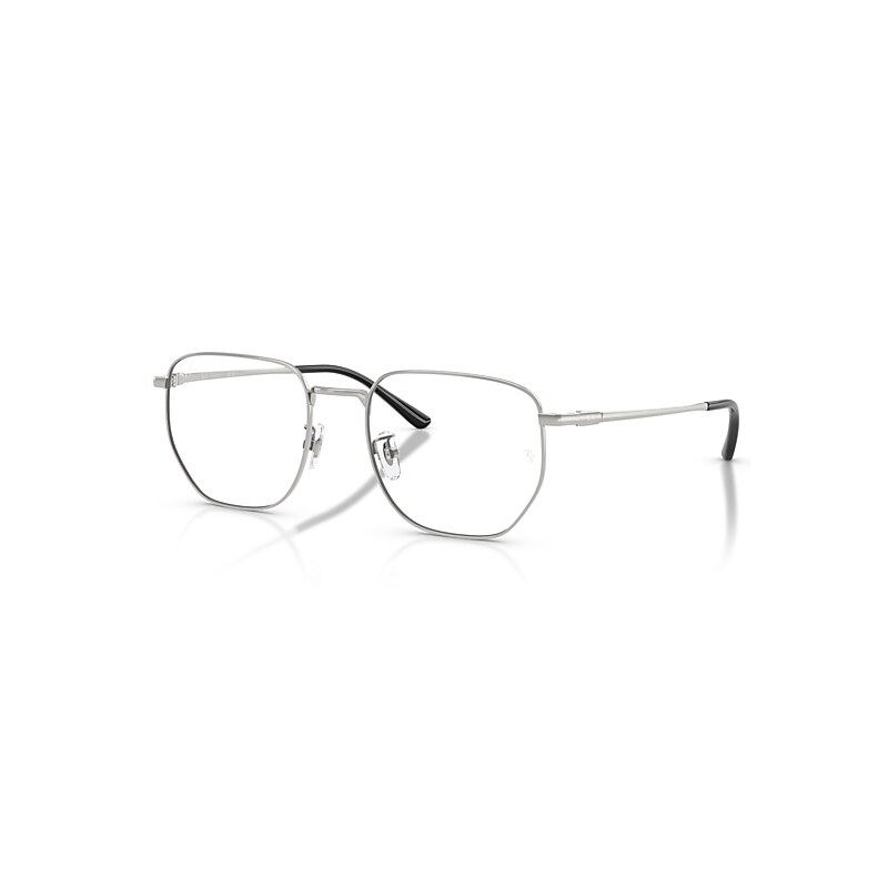 Ray-Ban Eyeglasses Unisex Rb8776d Titanium Optics - Silver Frame Clear Lenses Polarized 53-19