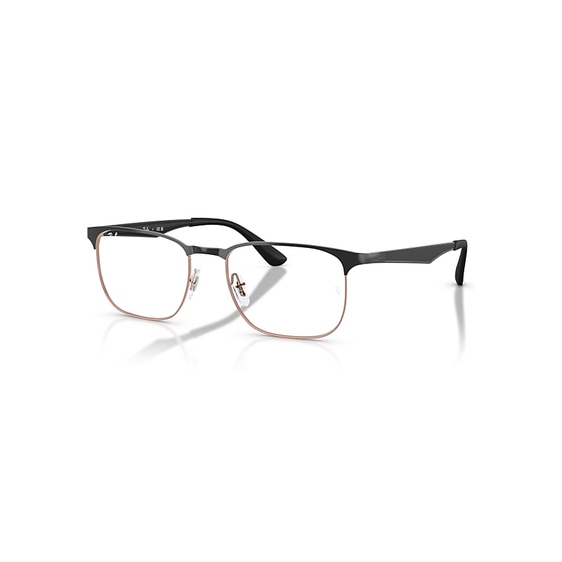 Ray-Ban Eyeglasses Unisex Rb6363 Optics - Black Frame Transparent Lenses Polarized 54-18
