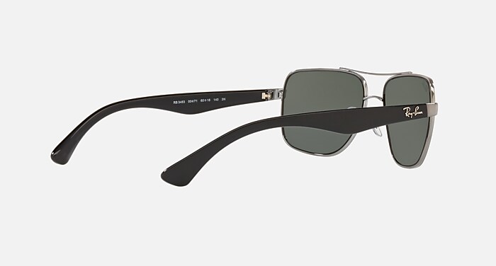 RB3483 Sunglasses in Gunmetal and Green Classic G-15 - RB3483