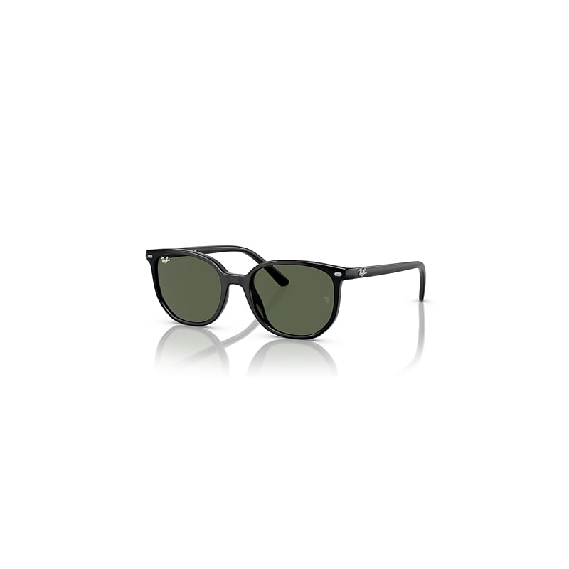 Ray-Ban Sunglasses Kids Elliot Kids - Black Frame Green Lenses 46-16, RJ9097S - Image 1