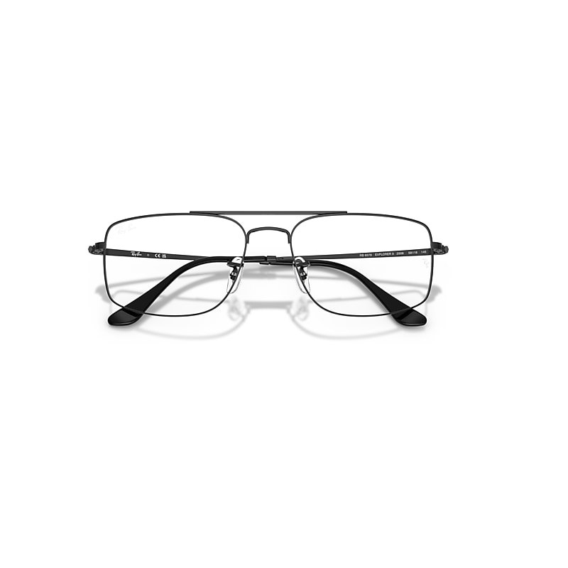 Ray-Ban Explorer III Optics Optical Black Frame Clear Lenses Polarized 56-18