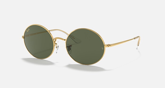 OVAL 1970 Sunglasses in Gold and G-15 Green (54-19) - RB1970 | Ray