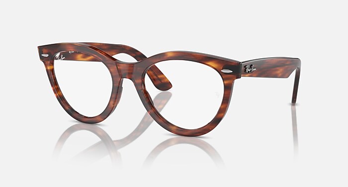 MEGA WAYFARER II OPTICS Eyeglasses with Striped Havana and Clear