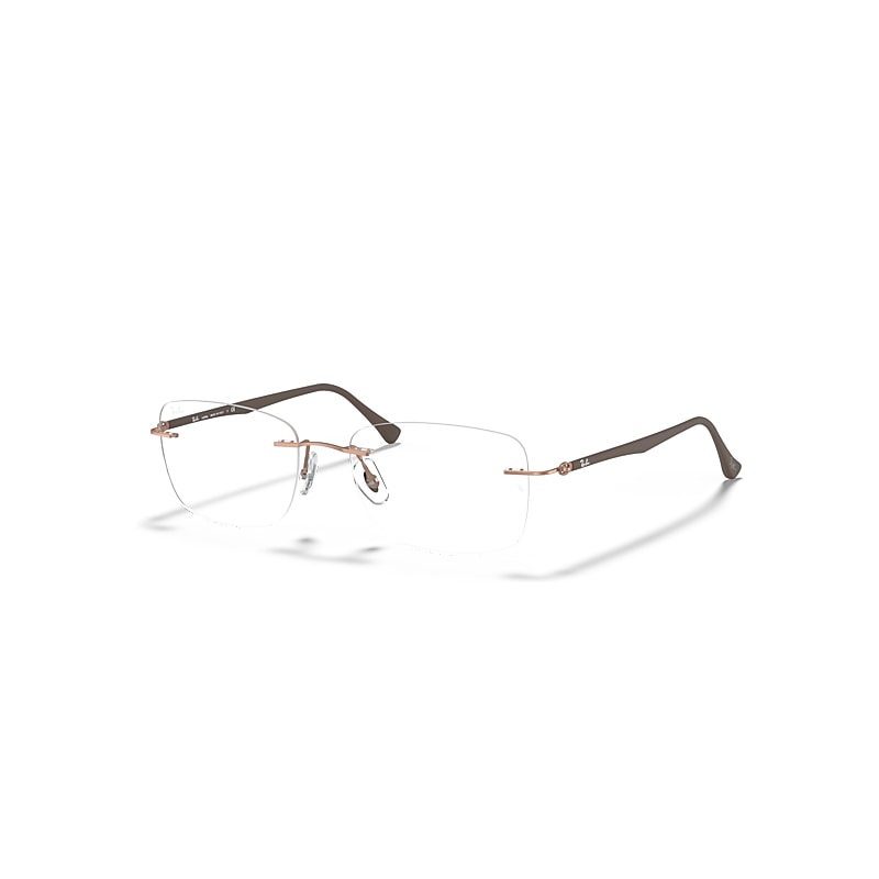 Ray-Ban Eyeglasses   Optics - Brown Frame Clear Lenses Polarized 54-17, RB8725