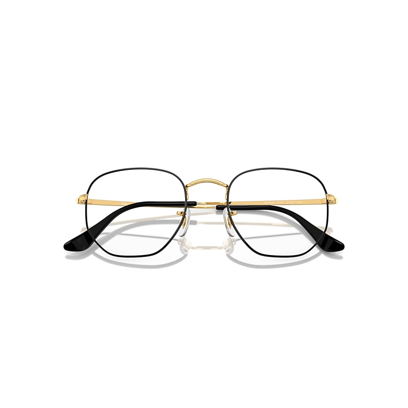 Ray-Ban Hexagonal Optics Optical Gold Frame Clear Lenses Polarized 51-21