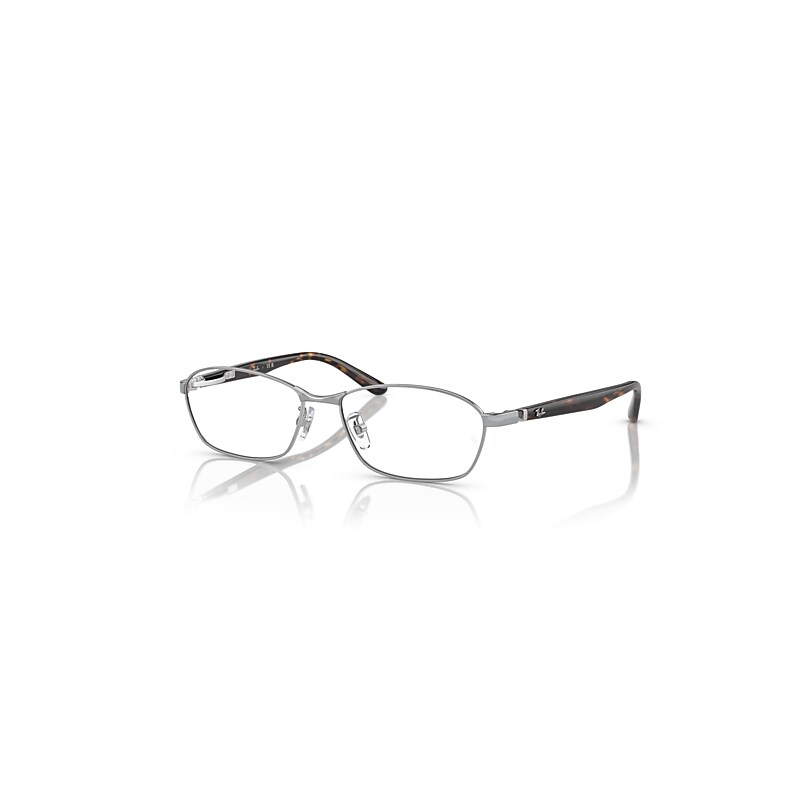 Ray-Ban Eyeglasses Man Rb6502 Optics - Silver Frame Clear Lenses Polarized 55-16