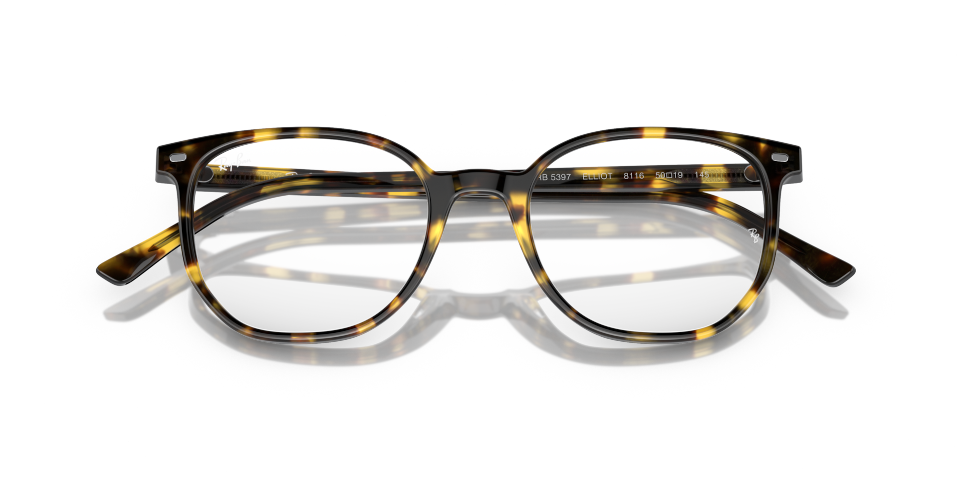 Ray-Ban Elliot Optics Limited Edition Eyeglasses Yellow Havana Frame Demo Lens Lenses Polarized 50-19 99$