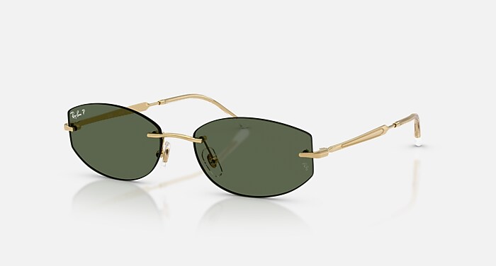 OCTAGON 1972 Sunglasses in Gold and G-15 Green (54-19) - RB1972