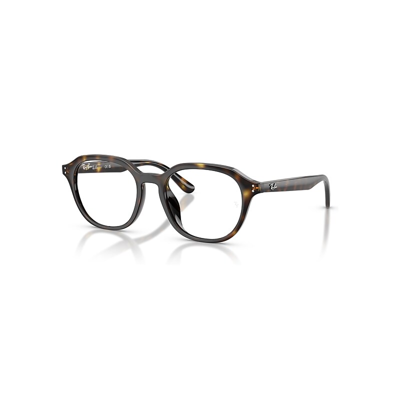 Ray-Ban Eyeglasses Man Rb7259d Optics - Havana Frame Clear Lenses Polarized 52-19