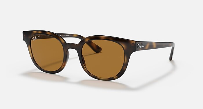 RB4324 Sunglasses in Light Havana and Brown Polarized - RB4324F
