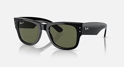 MEGA WAYFARER ポラライズド（偏光） サングラス ストライプハバナ と