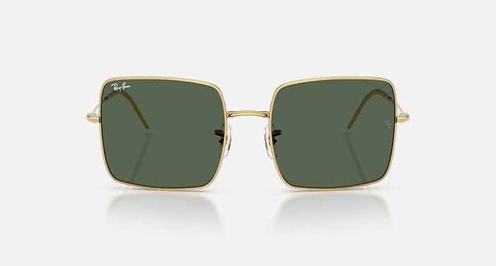 SQUARE 1971 REVERSE Sunglasses in Arista Gold and Dark Green