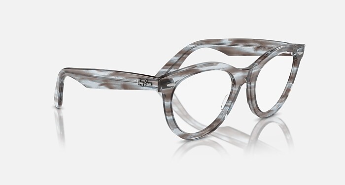 WAYFARER WAY OPTICS メガネ ストライプトランスペアレントブルー と