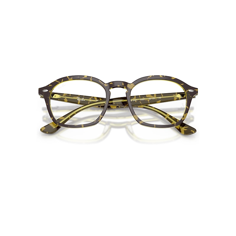 Ray-Ban Rb5451 Optics Optical Havana On Transparent Green Frame Clear Lenses Polarized 50-20