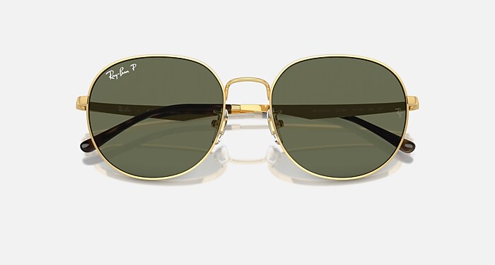 RB3727D Sunglasses in Arista Gold and Dark Green Polarized