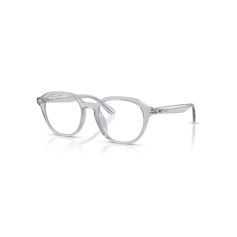 Ray-Ban Eyeglasses Man Rb7259d Optics - Transparent Light Grey Frame Clear Lenses Polarized 52-19
