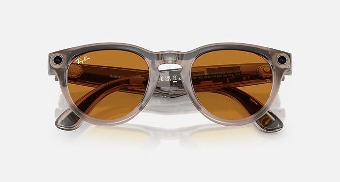 RAY-BAN META HEADLINER - GEN 1 AI Glasses in Warm Stone and Clear