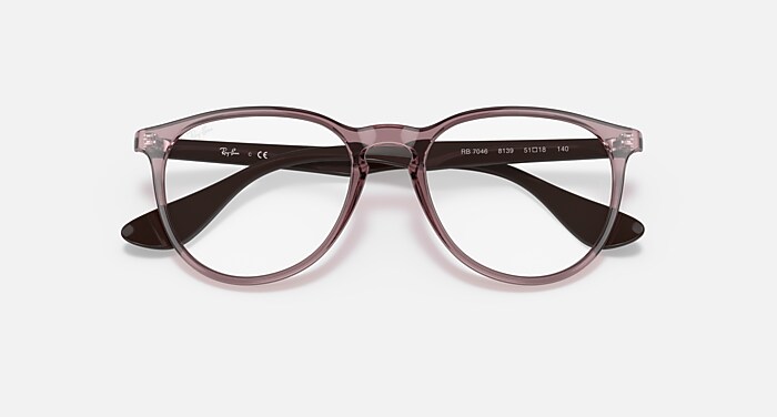ERIKA OPTICS Eyeglasses with Transparent Violet and Clear (51-18