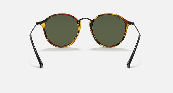 ROUND FLECK Sunglasses in Black Havana and G-15 Green 