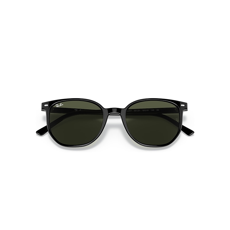 Ray-Ban◆サングラス/プラスチック/BLK/BLK/メンズ/RB2197F ELLIOT Sunglasses in Black and Green (54-19) - RB2197F | Ray-Ban® US