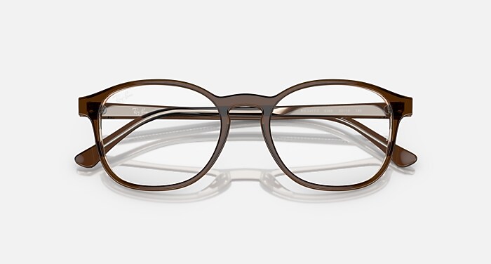 RB5417 OPTICS Eyeglasses with Brown On Transparent Light Brown and
