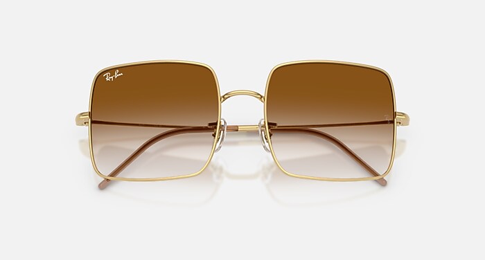 SQUARE 1971 REVERSE Sunglasses in Arista Gold and Clear 