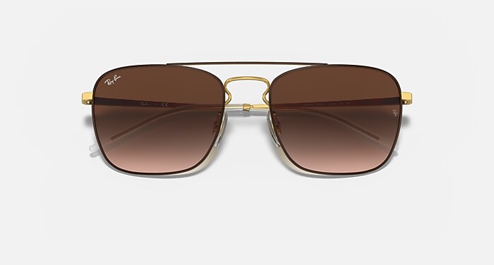 RB3588 Sunglasses in Brown On Gold and Brown Gradient (55-19