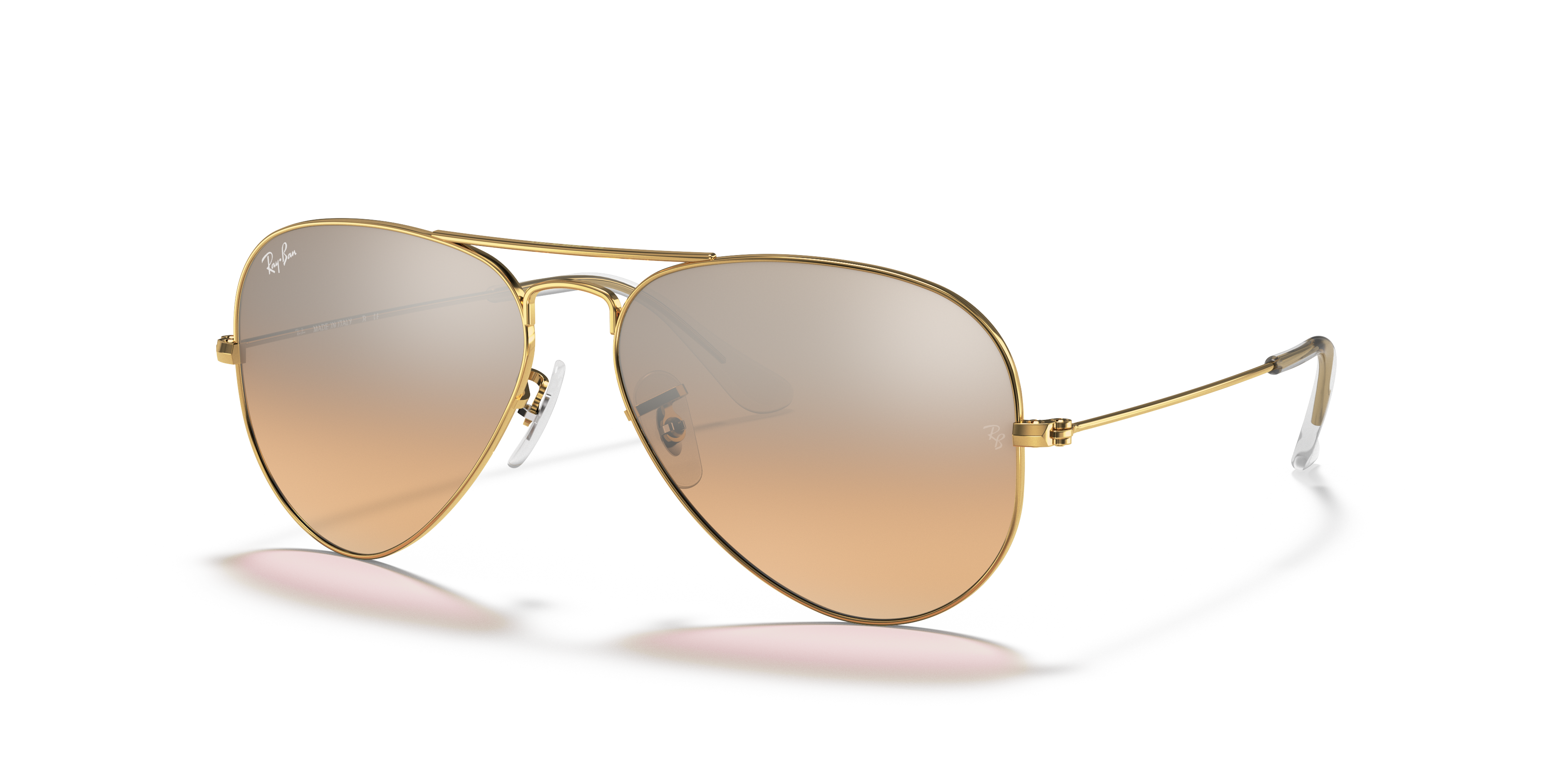 AVIATOR GRADIENT Sunglasses in Arista Gold and Silver/Pink