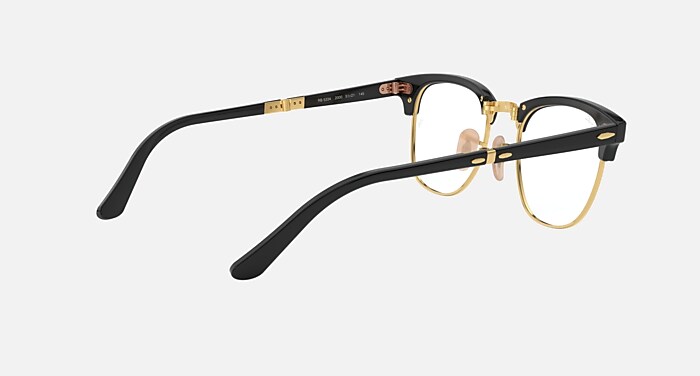 CLUBMASTER FOLDING OPTICS Polarized Eyeglasses with Black and