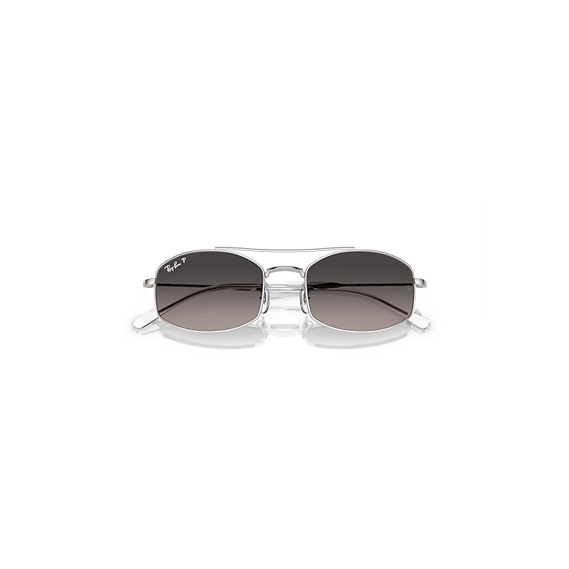 Ray-Ban Rb3719 Sunglasses Silver Frame Grey Lenses Polarized 51-20