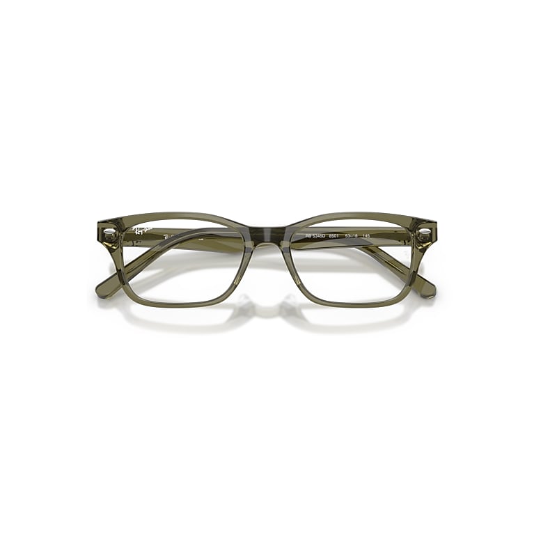 Ray-Ban Rb5345d Optics Optical Transparent Green Olive Frame Transparent Lenses Polarized 53-18