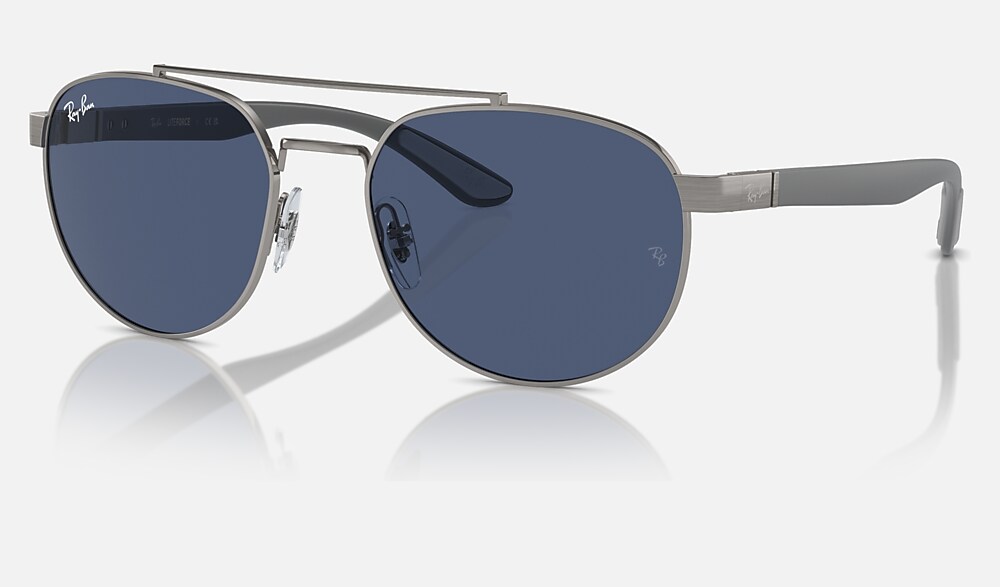 RB3736 Sunglasses in Gunmetal and Dark Blue (56-19) - RB3736 | Ray