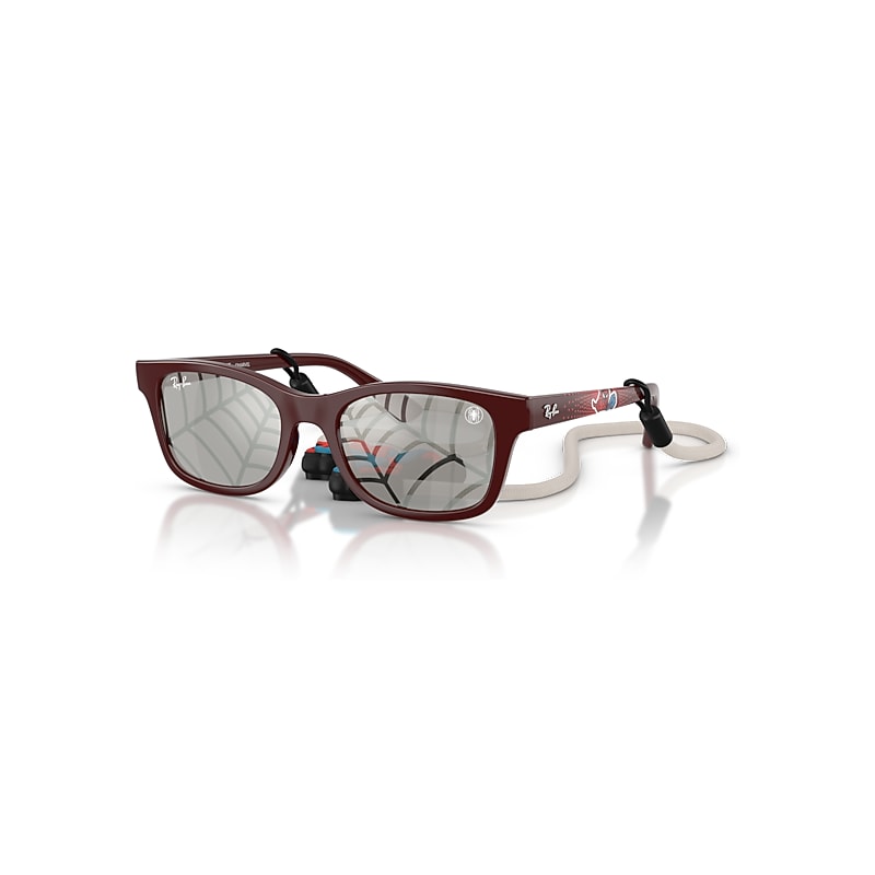 Ray-Ban Ray-Ban Marvel© - Spiderman Rb9086s Kids Sunglasses Dark Red Frame Grey Lenses 46-17