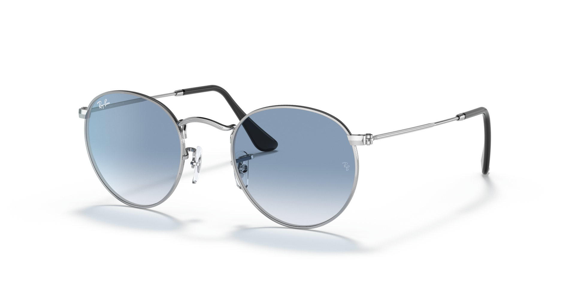 ROUND METAL X THE ONES Sunglasses in Silver and Blue (50-21
