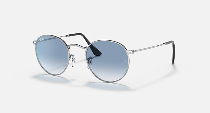 ROUND METAL ROSE GOLD Sunglasses in Rose Gold and Blue (50  display picture 2