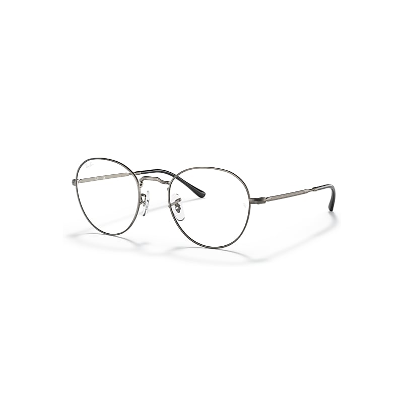Ray-Ban Eyeglasses  Round Metal Optics Ii - Antique Gunmetal Frame Clear Lenses 49-20, RB3582V