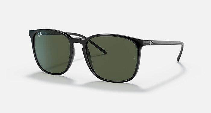 Ray-Ban サングラス RB4387 ブラック RB4387 Sunglasses in Black and Green (56-18) - RB4387 | Ray-Ban® US