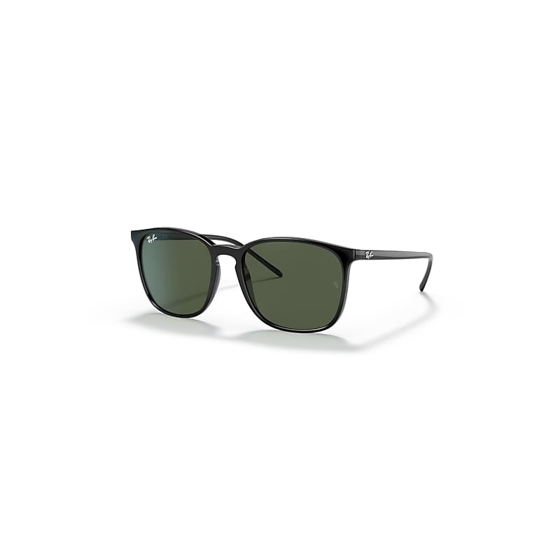 Ray-Ban Sunglasses   - Black Frame Green Lenses 56-18, RB4387