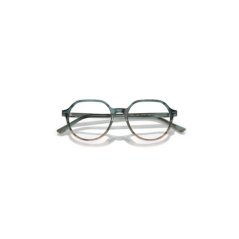 Ray-Ban Eyeglasses Striped Blue & Green Frame Lenses Polarized 49-18