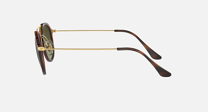 RB4253 Sunglasses in Striped Red Havana and Green Gradient