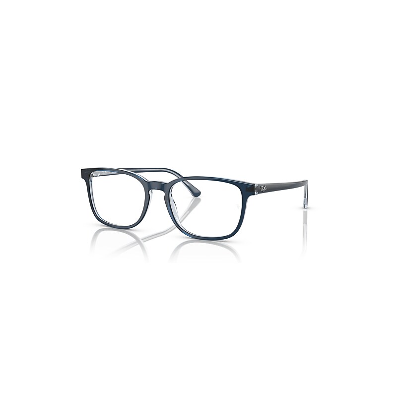 Ray-Ban Eyeglasses  Rb5418 Optics - Blue On Transparent Blue Frame Clear Lenses Polarized 56-19, RX5418