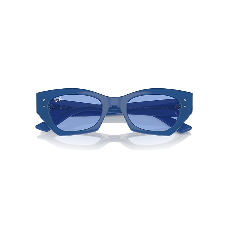 Ray-Ban Zena Bio-based Limited Sunglasses Electric Blue Frame Blue Lenses 49-22
