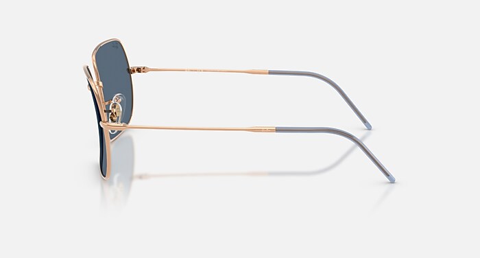 SQUARE 1971 REVERSE Sunglasses in Rose Gold and Dark Blue