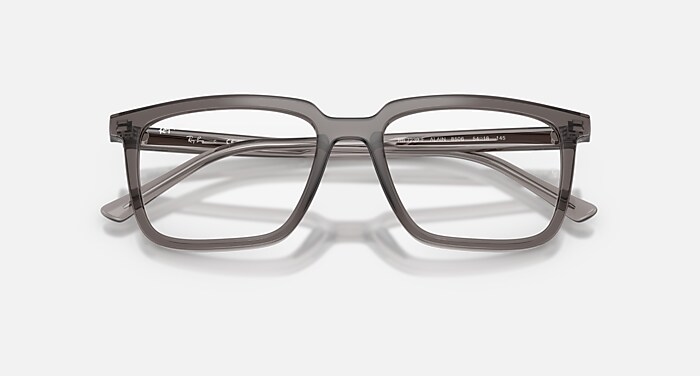 ALAIN OPTICS メガネ トランスペアレント グレー と クリア (54-18