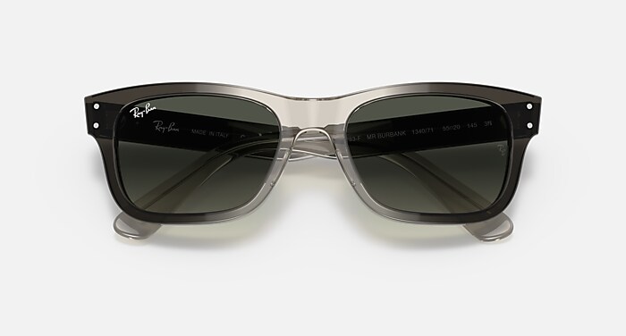 BURBANK Sunglasses in Transparent Grey and Grey Gradient (55-20