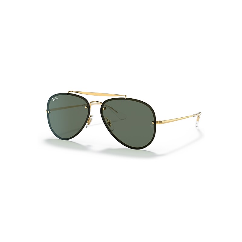 Ray-Ban Sunglasses  Blaze Aviator - Arista Gold Frame Green Lenses 61-13, RB3584N