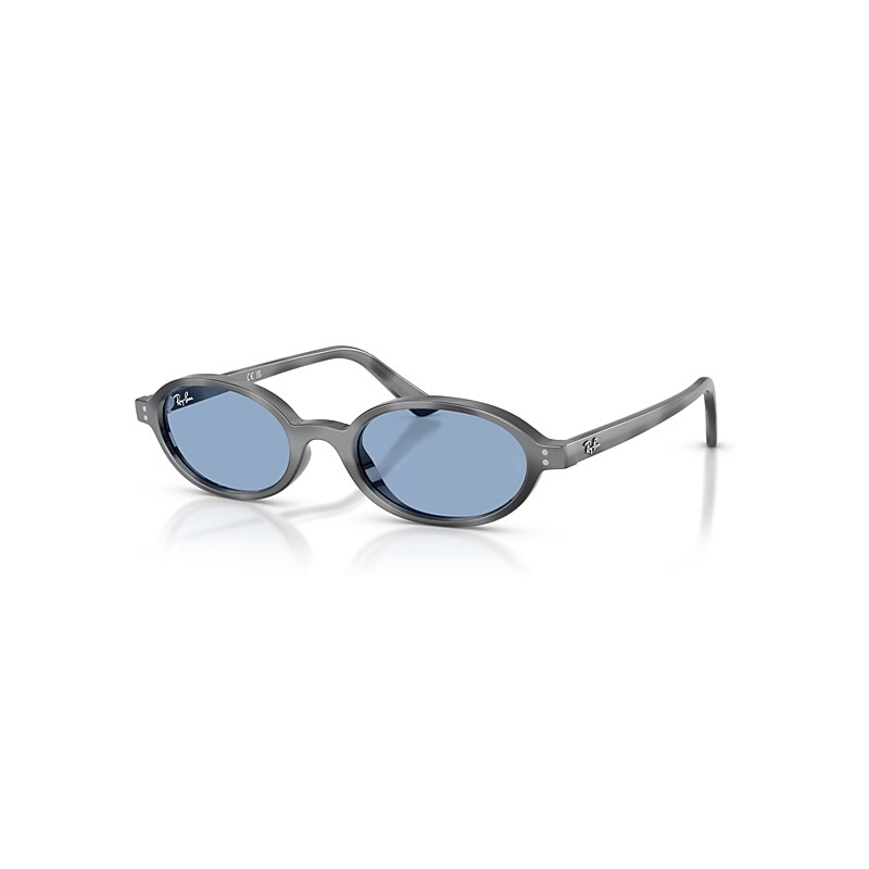 Ray-Ban Khal Bio-Based Sonnenbrillen Dunkelgrau Havana Fassung Blau Glas 48-20, RB4472