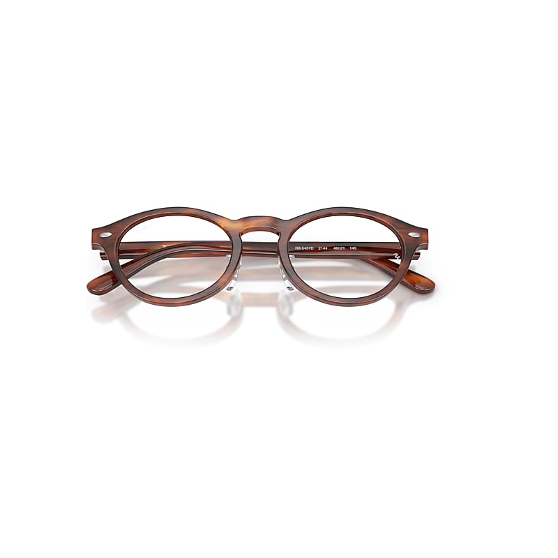 Ray-Ban Rb5457d Optics Optical Striped Havana Frame Transparent Lenses Polarized 48-21